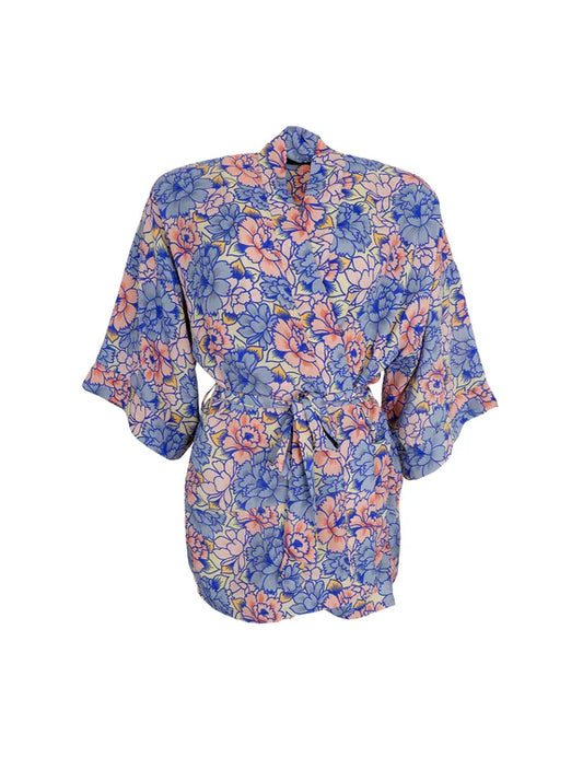 Luna Short Kimono - Blossom Blue