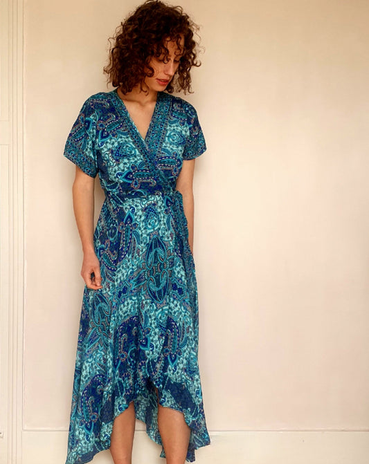 Francesca Wrap Dress - Egyptian Turquoise