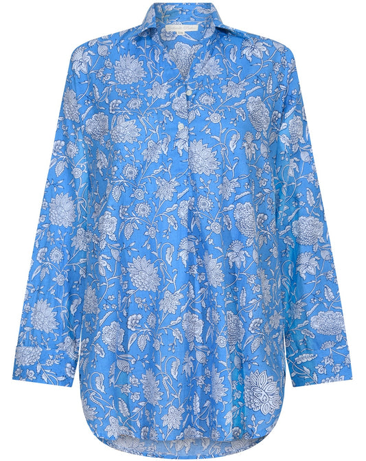 Block Print Gracie Shirt - Blue