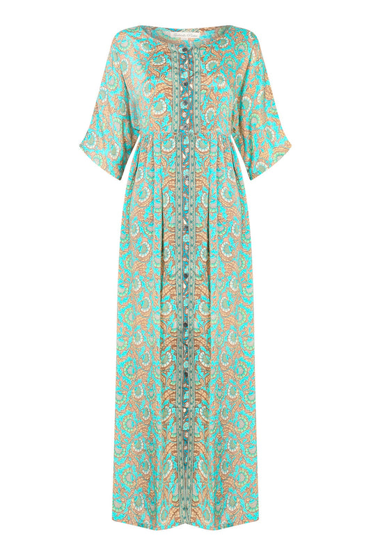 Long Jasmine Dress - Thistle Turquoise